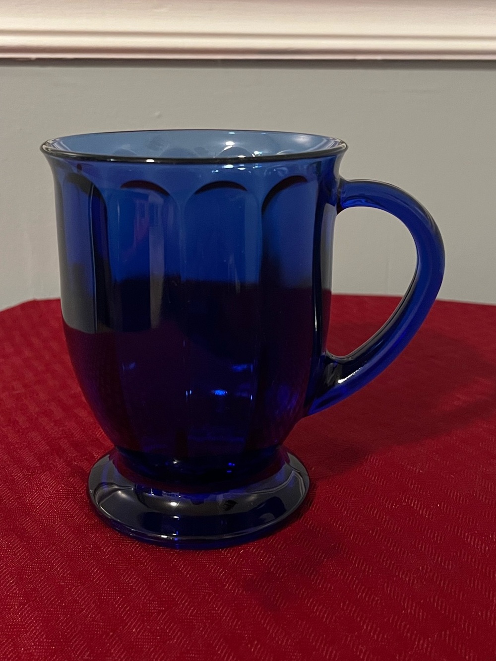 🩷 Vintage Indiana Glass Mug, Blue